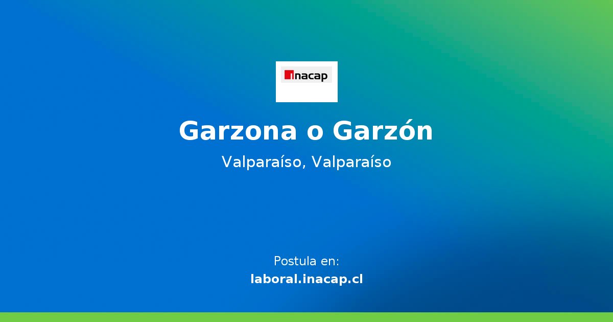 Garzona o Garzón Oferta de Trabajo en laboral.inacap.cl