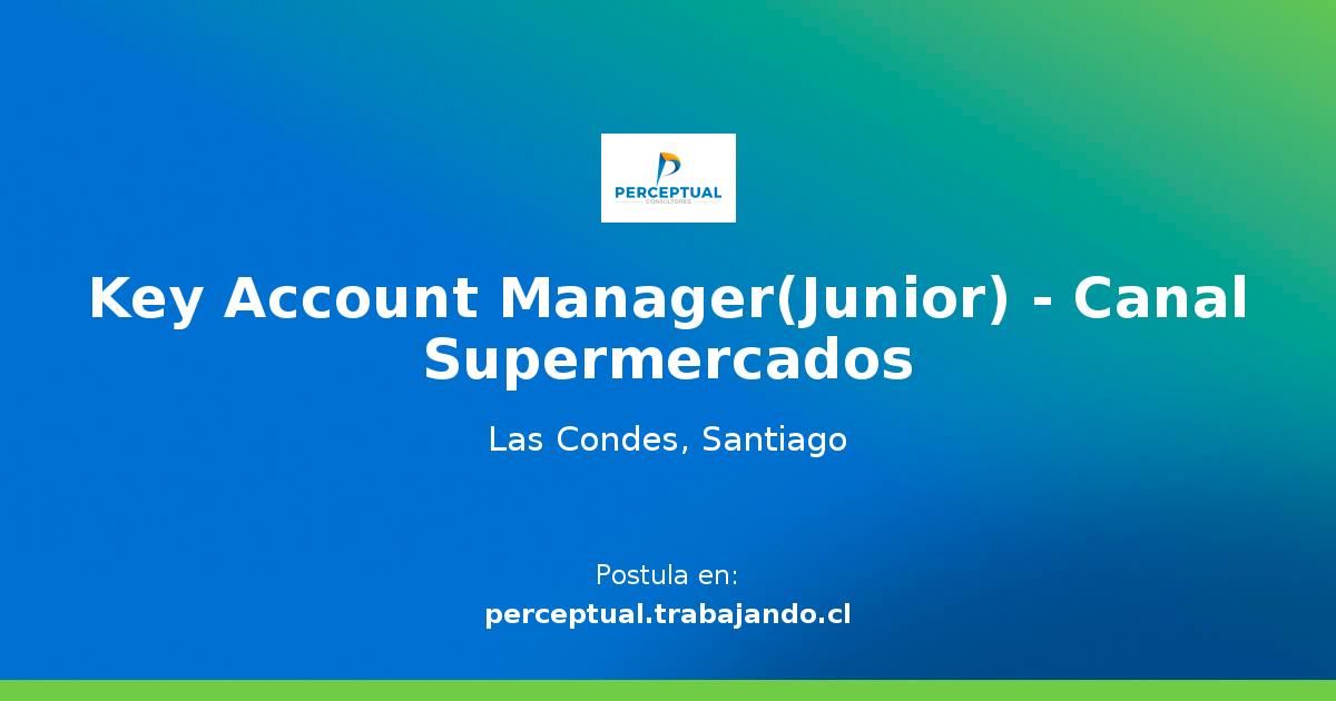 Key Account Manager(Junior) Canal Supermercados